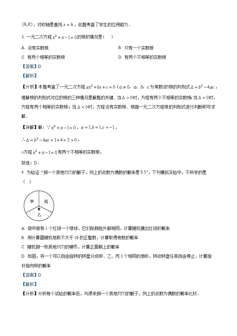 精品解析：河南省南阳市羊山区2023-2024学年九年级上学期期末数学试题（解析版）第2页