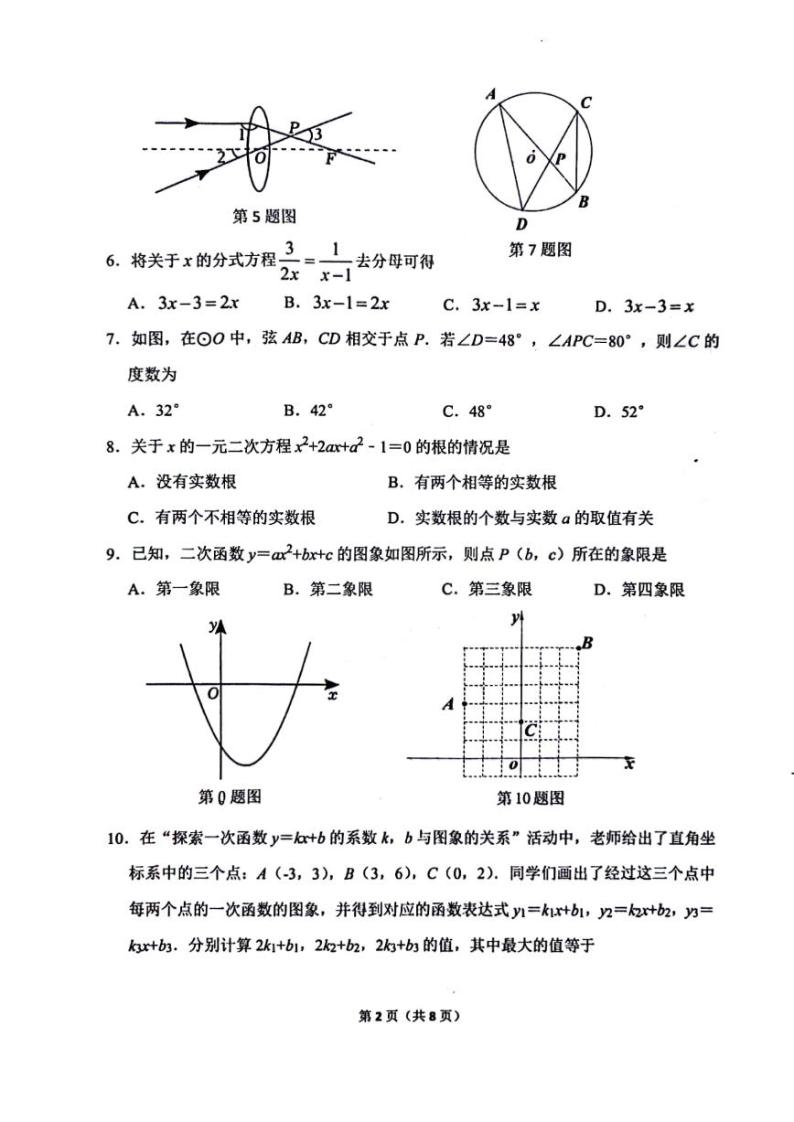 河南省+郑州市+金水区河南省实验中学2023-2024学年九年级下学期开学测+数学试卷+02