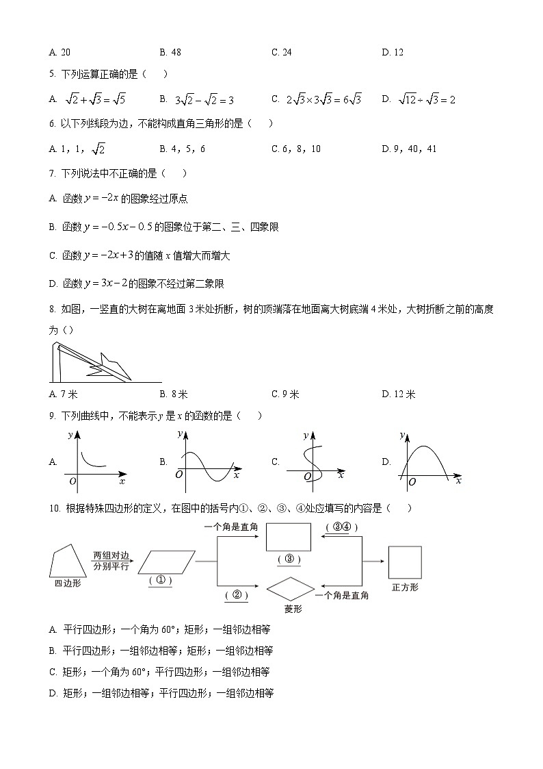 精品解析：云南省昆明市寻甸回族彝族自治县2022-2023学年八年级下学期期末数学试题（原卷版）第2页