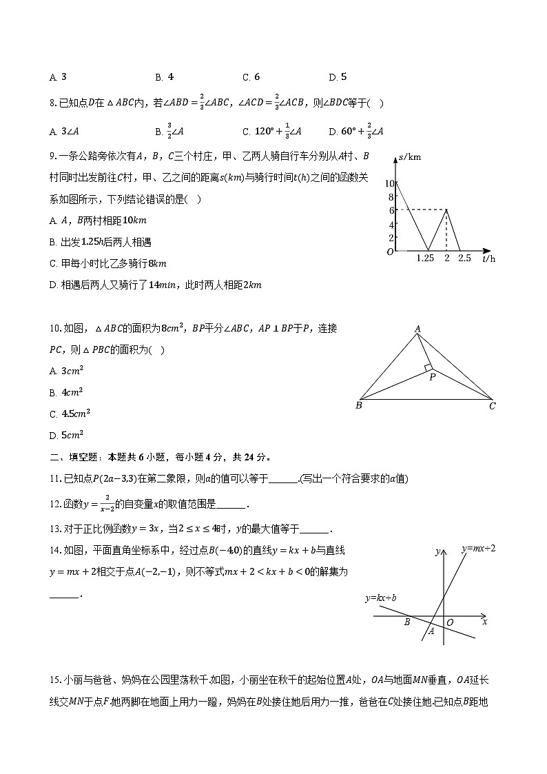 2023-2024学年安徽省合肥市肥东县八年级（上）期末数学试卷（含解析）第2页