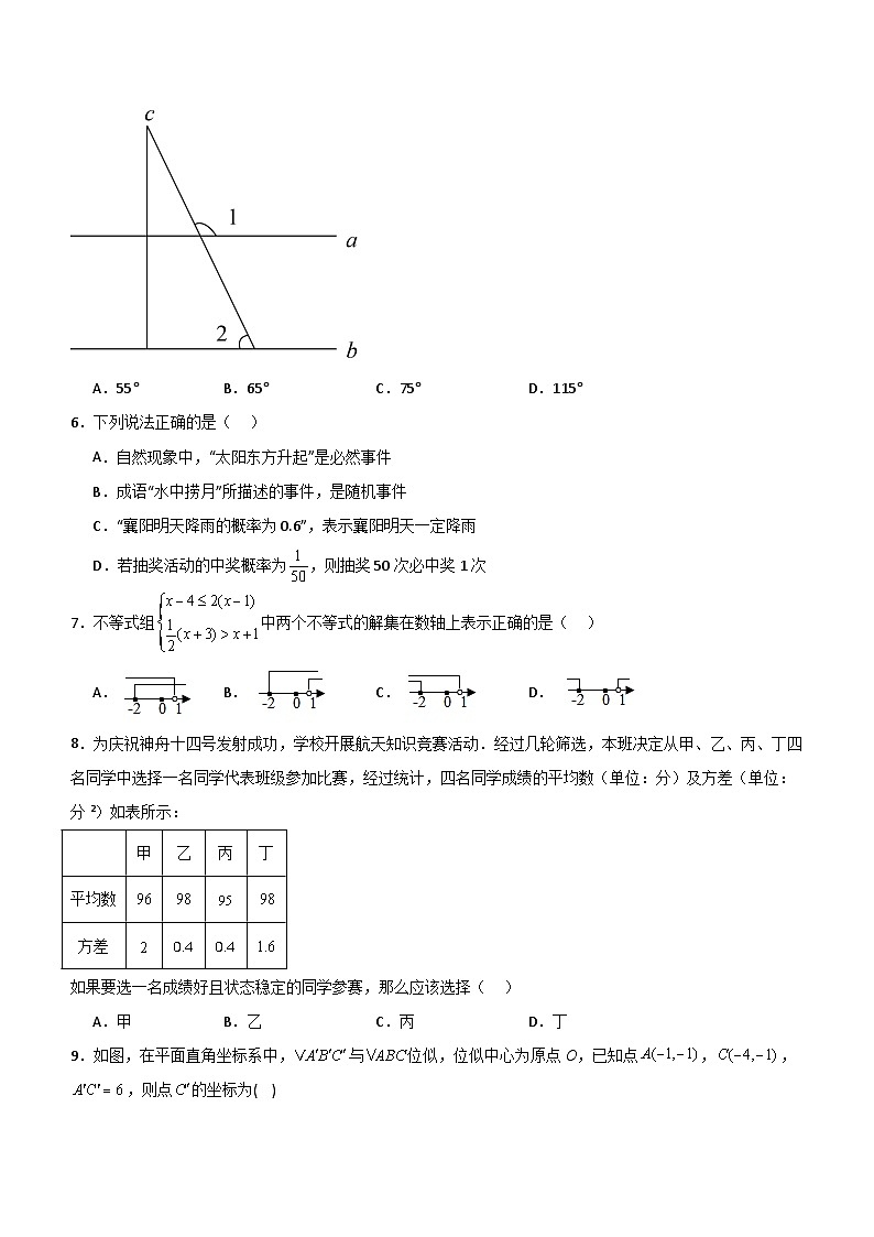 （冲刺中考）安徽省2024年中考数学模拟预测卷（含答案）第2页