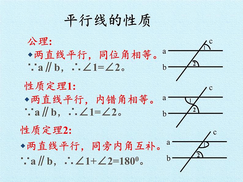 冀教版数学七年级下册 第七章 相交线与平行线 复习课件06