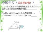 冀教版数学七年级下册 9.2 三角形的外角和按角分类课件