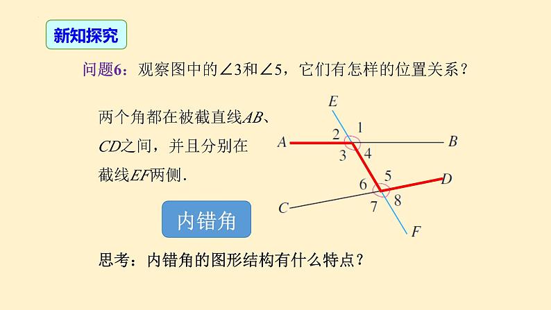 5.1.3+同位角、内错角、同旁内角课件2023-2024学年人教版七年级数学下册++第8页