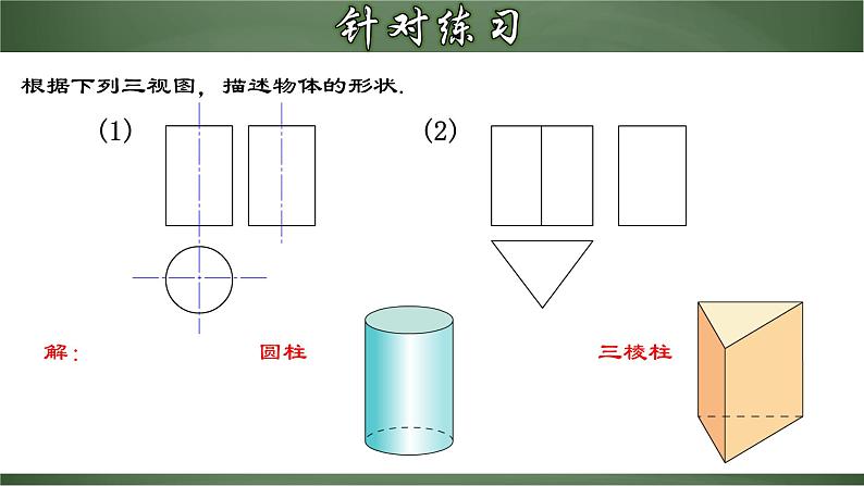 人教版九年级数学下册同步精品课堂 29.2.2 由三视图确定几何体（课件）第7页