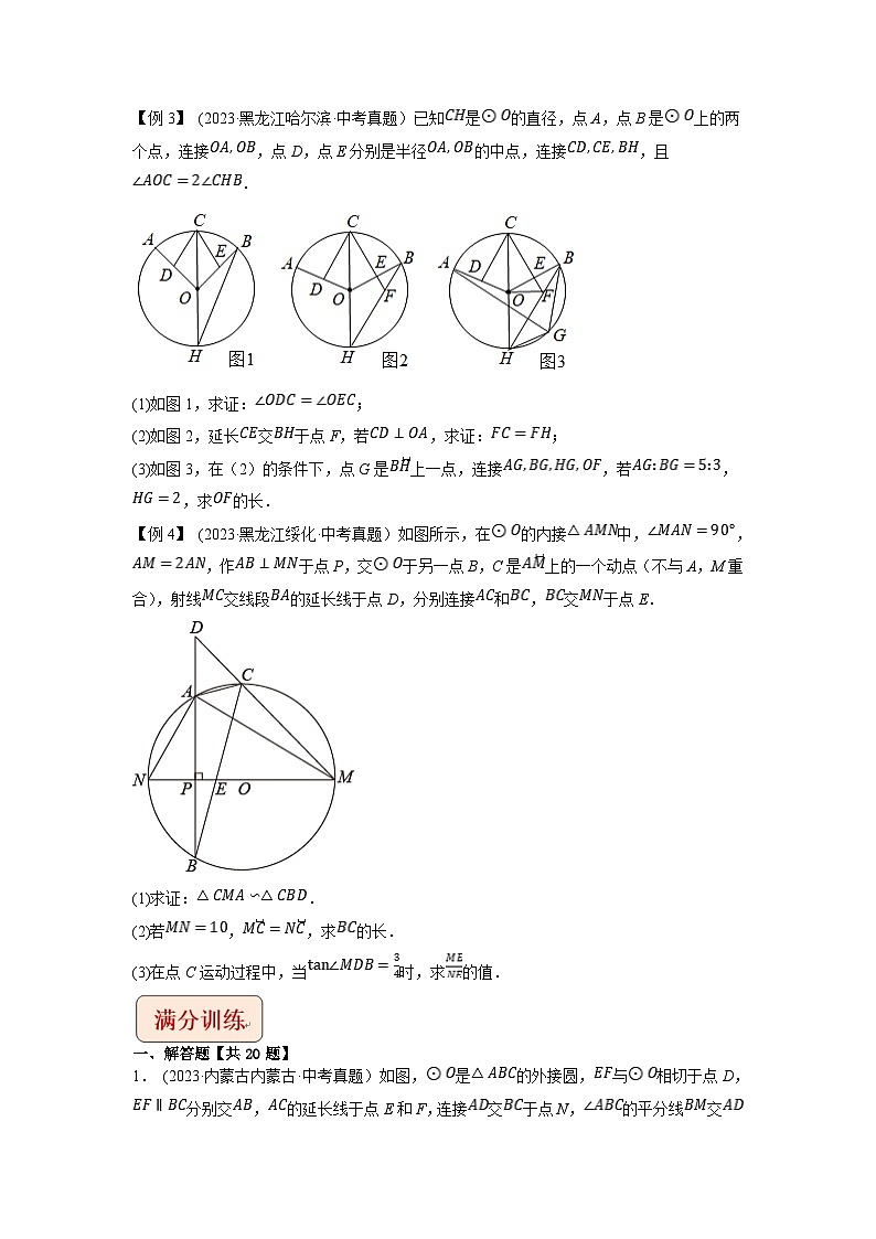 2024年中考数学压轴题之学霸秘笈大揭秘专题29圆与相似及三角函数综合问题（原卷版+解析）第2页