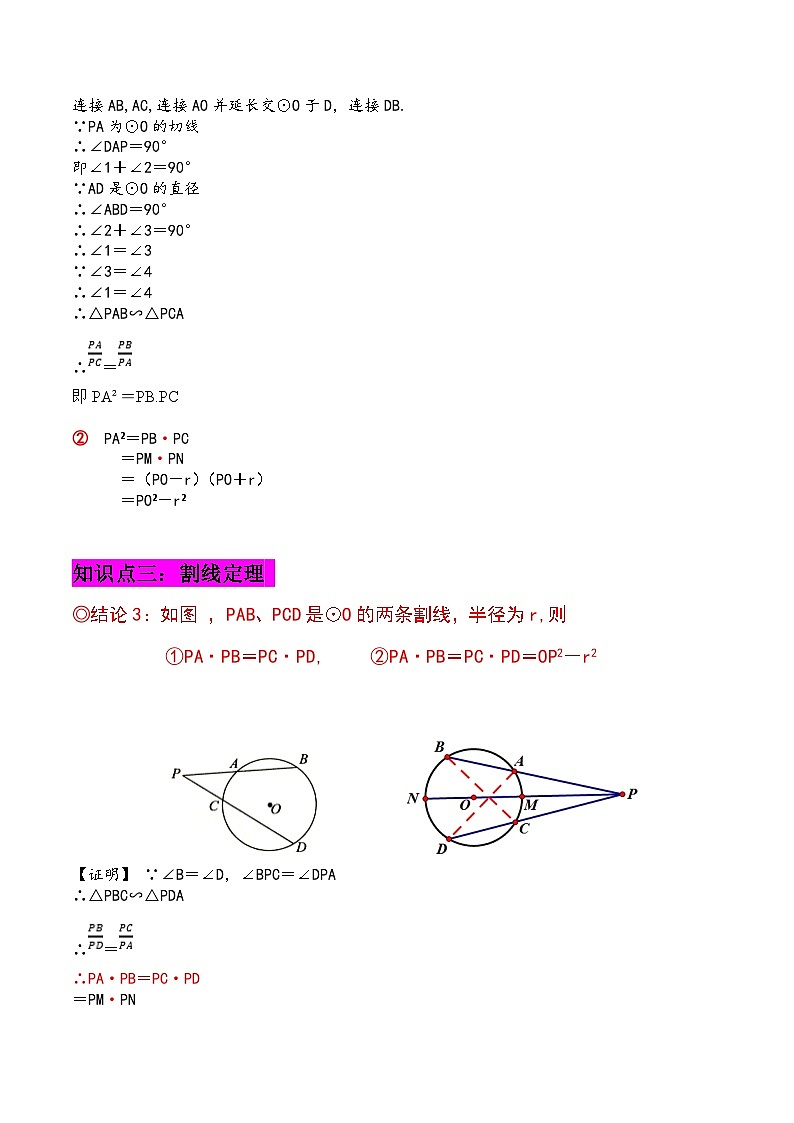2024年中考数学几何模型专项复习讲与练 模型35 圆——圆幂定理模型-原卷版+解析第2页