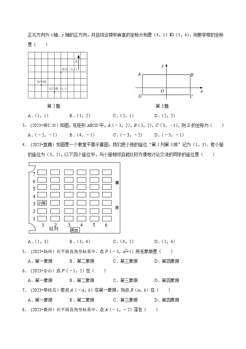2024年中考数学必考考点总结题型专训专题12平面直角坐标系篇（原卷版+解析）02