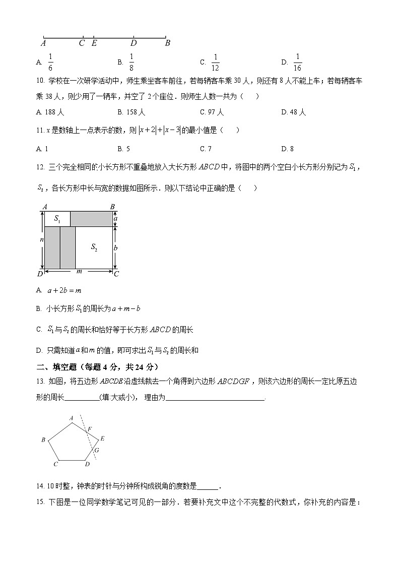 山东省德州市德城区2023-2024学年七年级上学期期末数学试题（原卷版+解析版）02