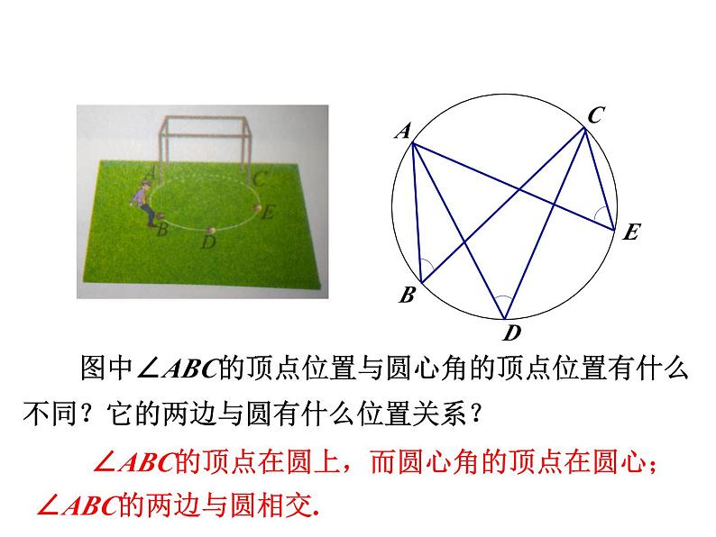 3.4 圆周角和圆心角的关系第1课时 圆周角定理 北师大版九年级数学下册课件03