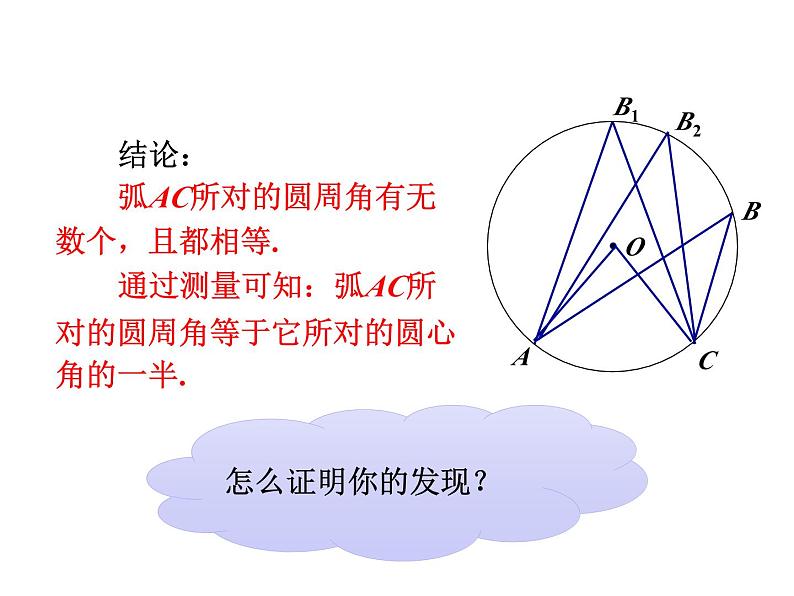 3.4 圆周角和圆心角的关系第1课时 圆周角定理 北师大版九年级数学下册课件08