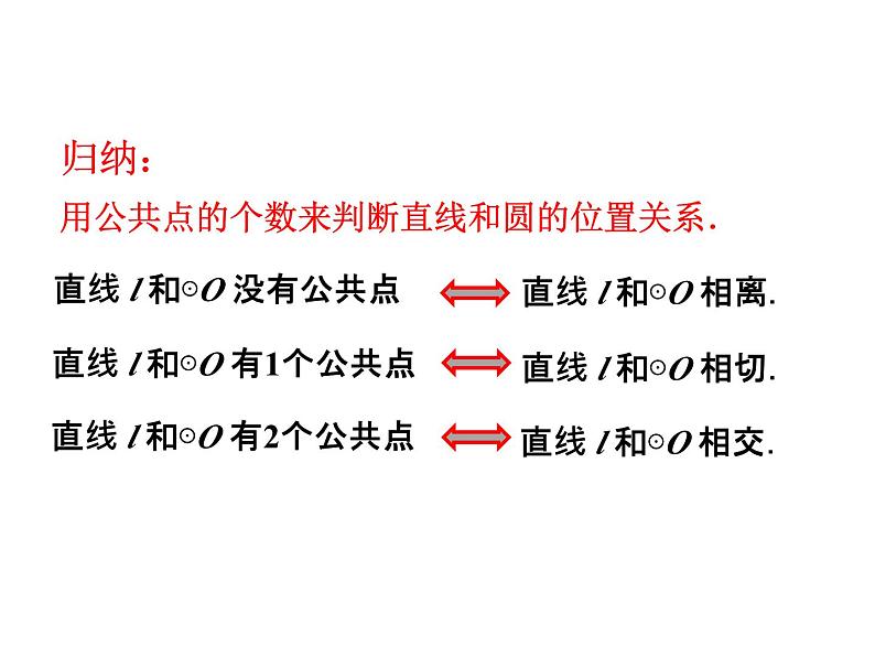 3.6 直线和圆的位置关系第1课时 直线和圆的位置关系 北师大版九年级数学下册课件07