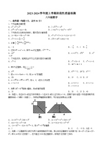 山东省临沂市兰山区临沂第十中学2023-2024学年八年级上学期12月月考数学试题()