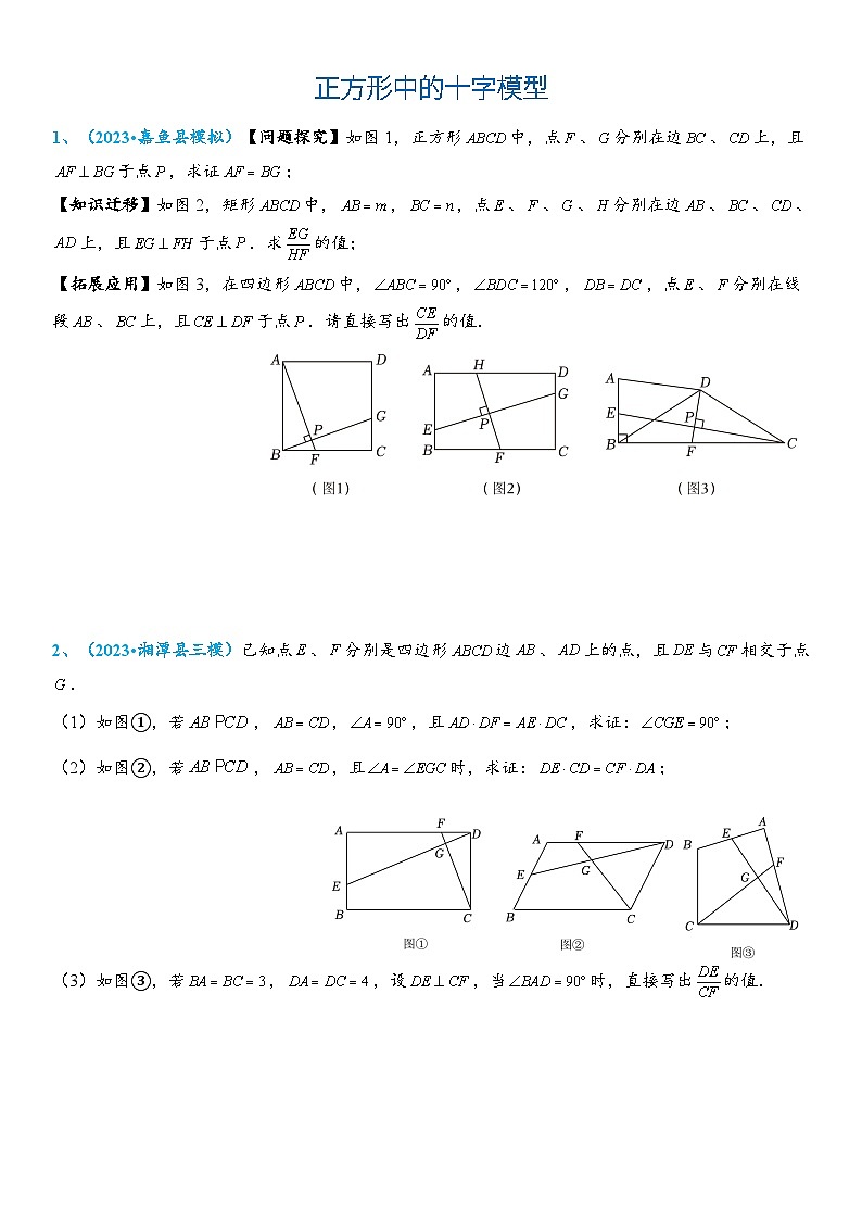 51、正方形中的十字模型第1页