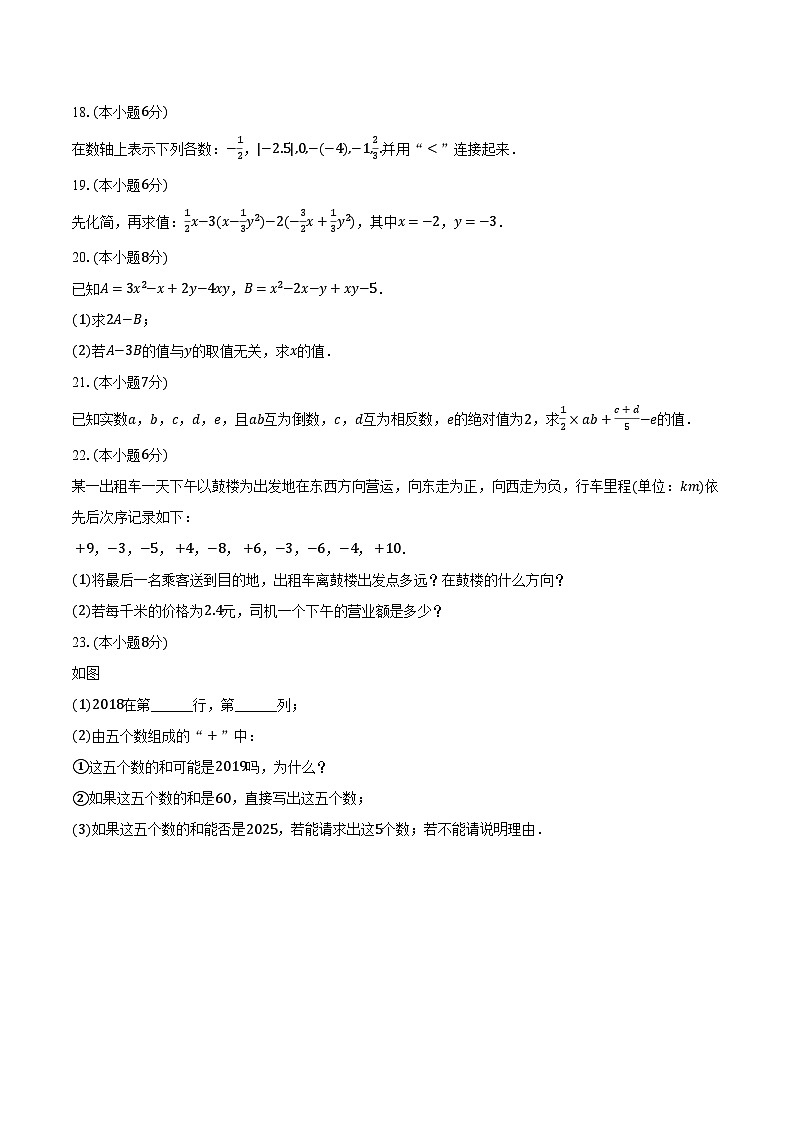 2023-2024学年河南省开封市龙亭区金明中学七年级（上）期中数学试卷（含解析）03