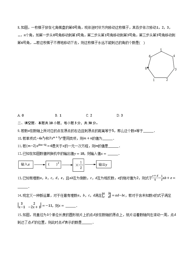 2023-2024学年江苏省连云港市灌云高级中学少年班七年级（上）期中数学试卷（含解析）第2页