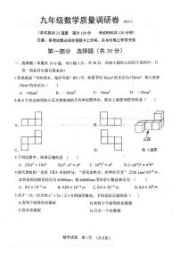 辽宁省 大连市中山区第九中学2023-2024学年下学期九年级开学 考试数学试卷