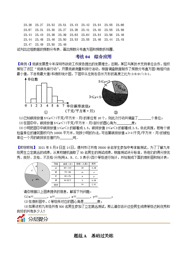 人教版七年级数学下册同步练习  第28课  直方图（原卷版+解析版）03
