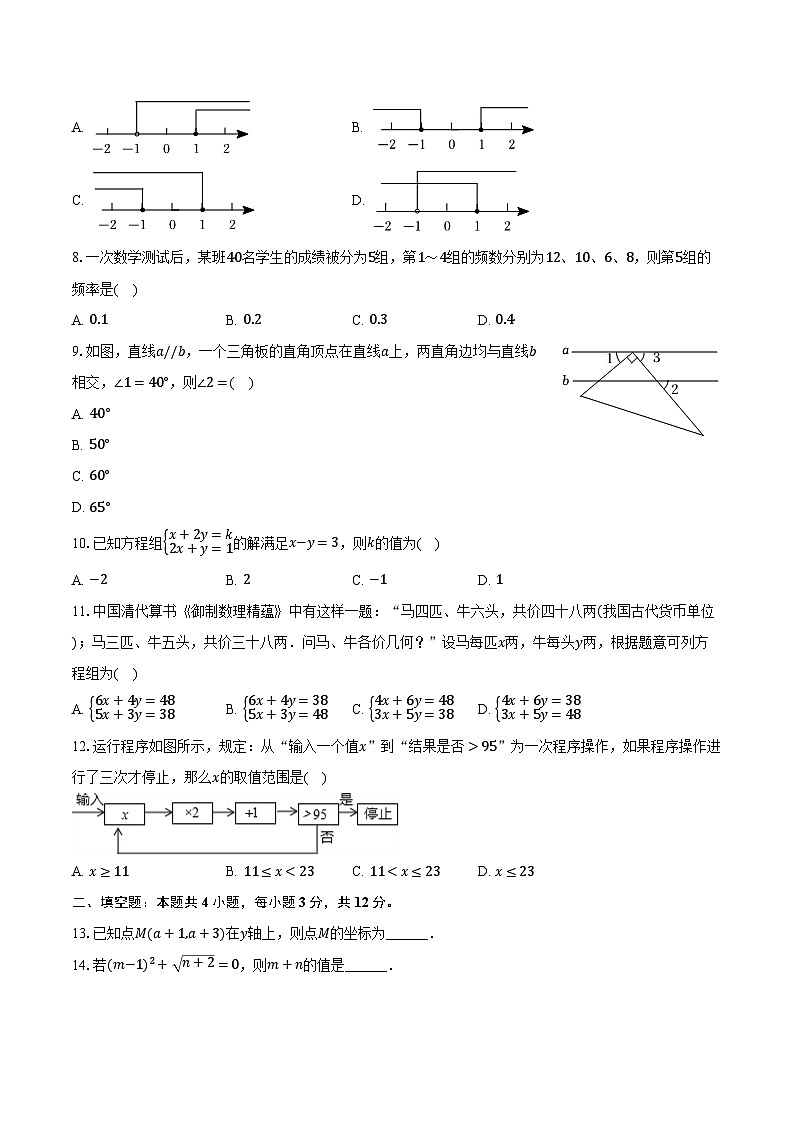 2022-2023学年海南省文昌市七年级（下）期末数学试卷（含解析）02