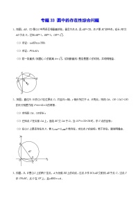 专题33 圆中的存在性综合问题-中考数学重难点专项突破（全国通用）