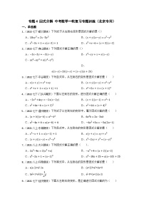 专题4 因式分解 中考数学一轮复习专题训练（北京专用）