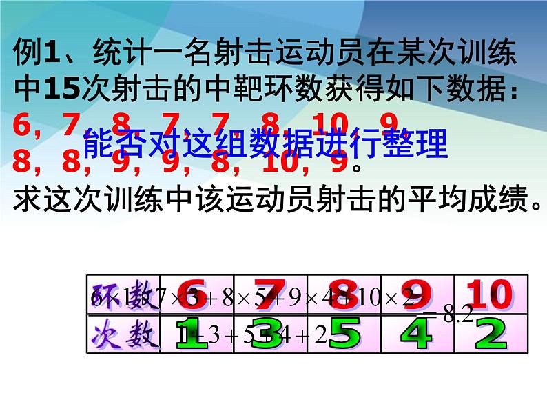 浙教版数学八年级下册 3.1平均数 课件08