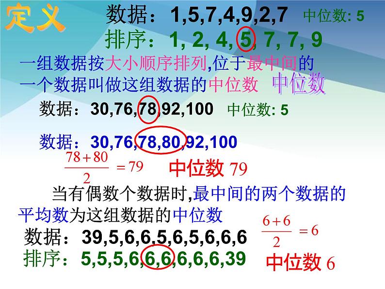 浙教版数学八年级下册 3.2中位数和众数 课件第5页