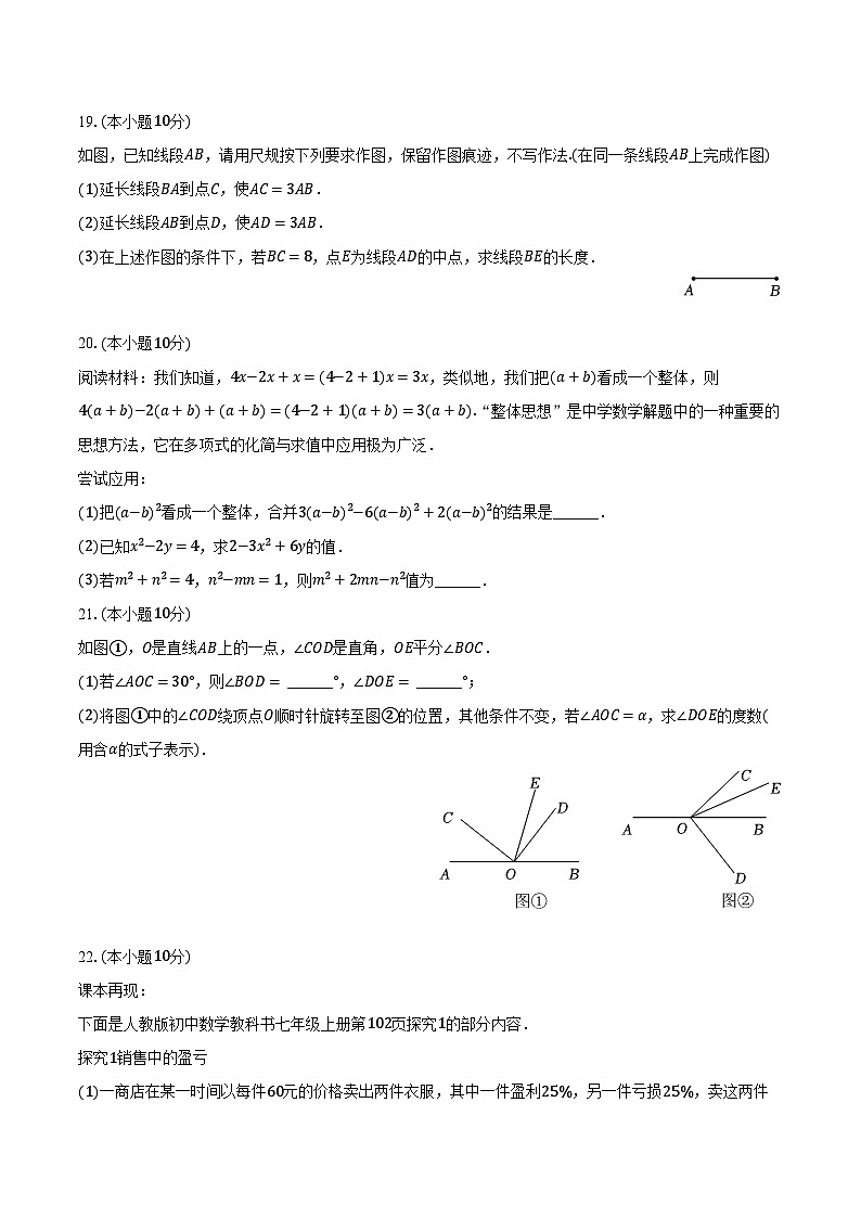 2023-2024学年河南省信阳市平桥区七年级（上）期末数学试卷（含解析）第3页