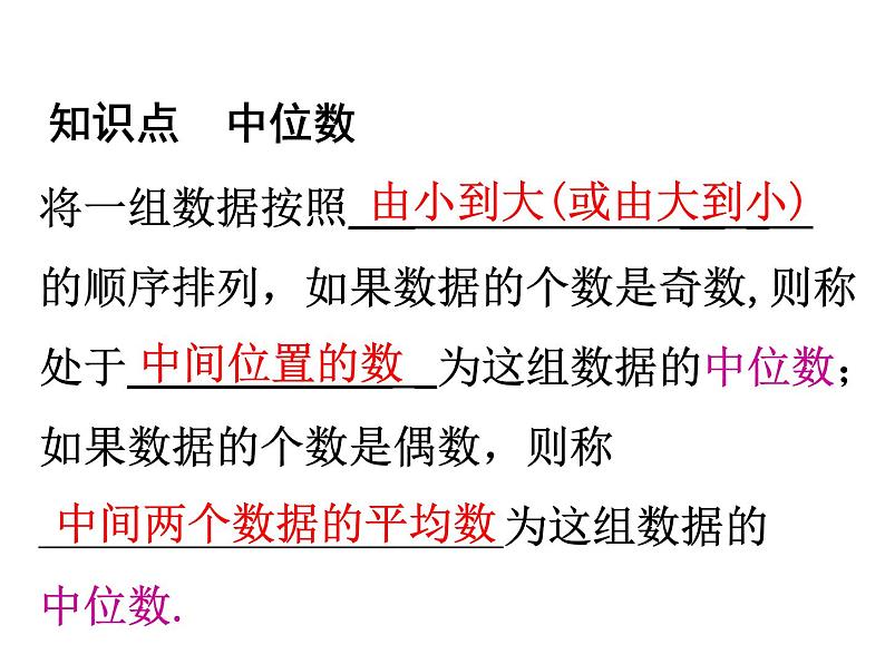 人教版数学八年级下册 20.1.2中位数和众数课件第3页