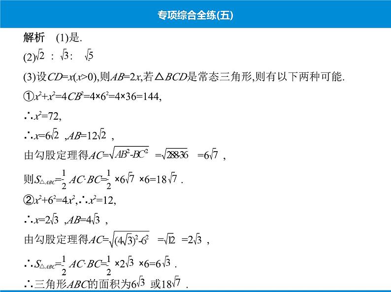 人教版数学八年级下册 综合复习与测试专项综合全练五课件05