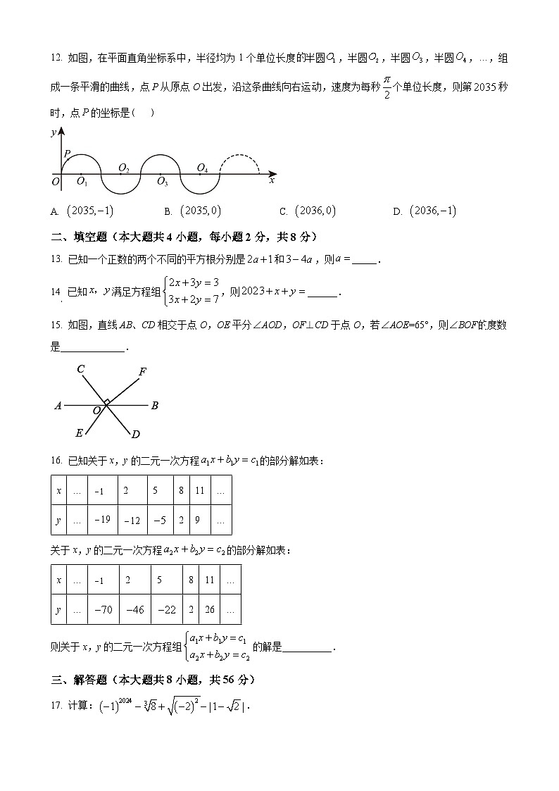 云南省昆明市官渡区2022-2023学年七年级下学期期末数学试题（解析版+原卷版）03