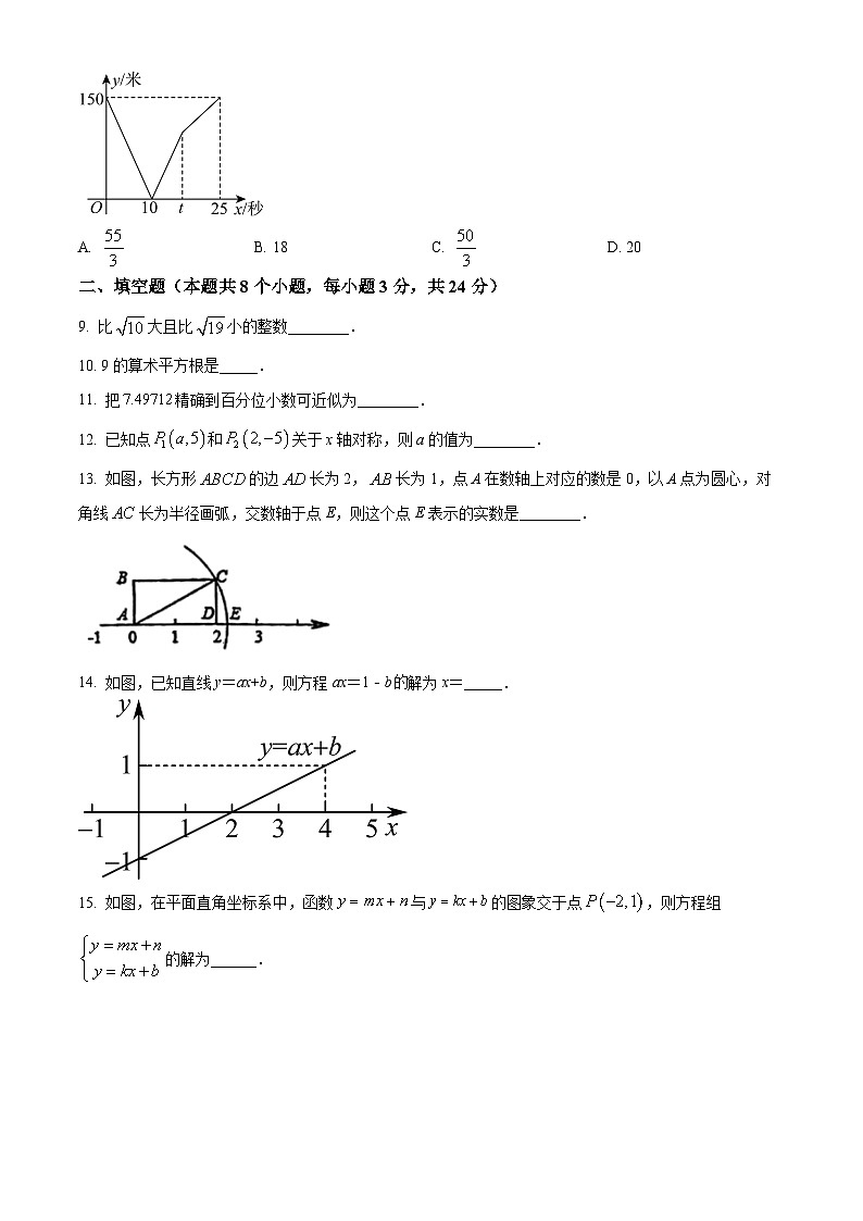 精品解析：江苏省连云港市赣榆区2023-2024学年八年级上学期阶段学情检查（二）数学试题02