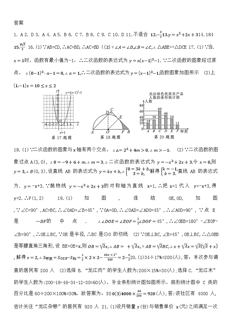 110，河南省周口市沈丘县博士学校2023-2024学年九年级下学期开学考试数学试题(1)01