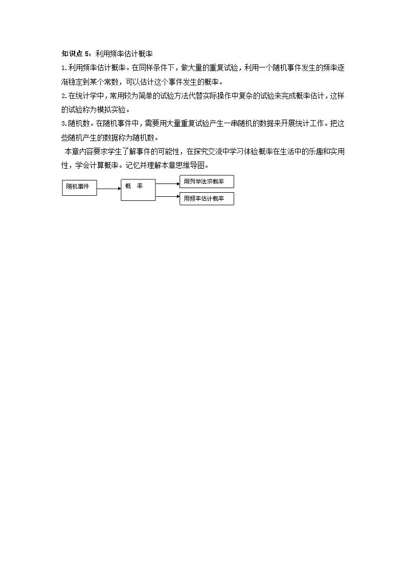 中考数学一轮复习考点梳理+单元突破练习 概率初步（含答案）第2页