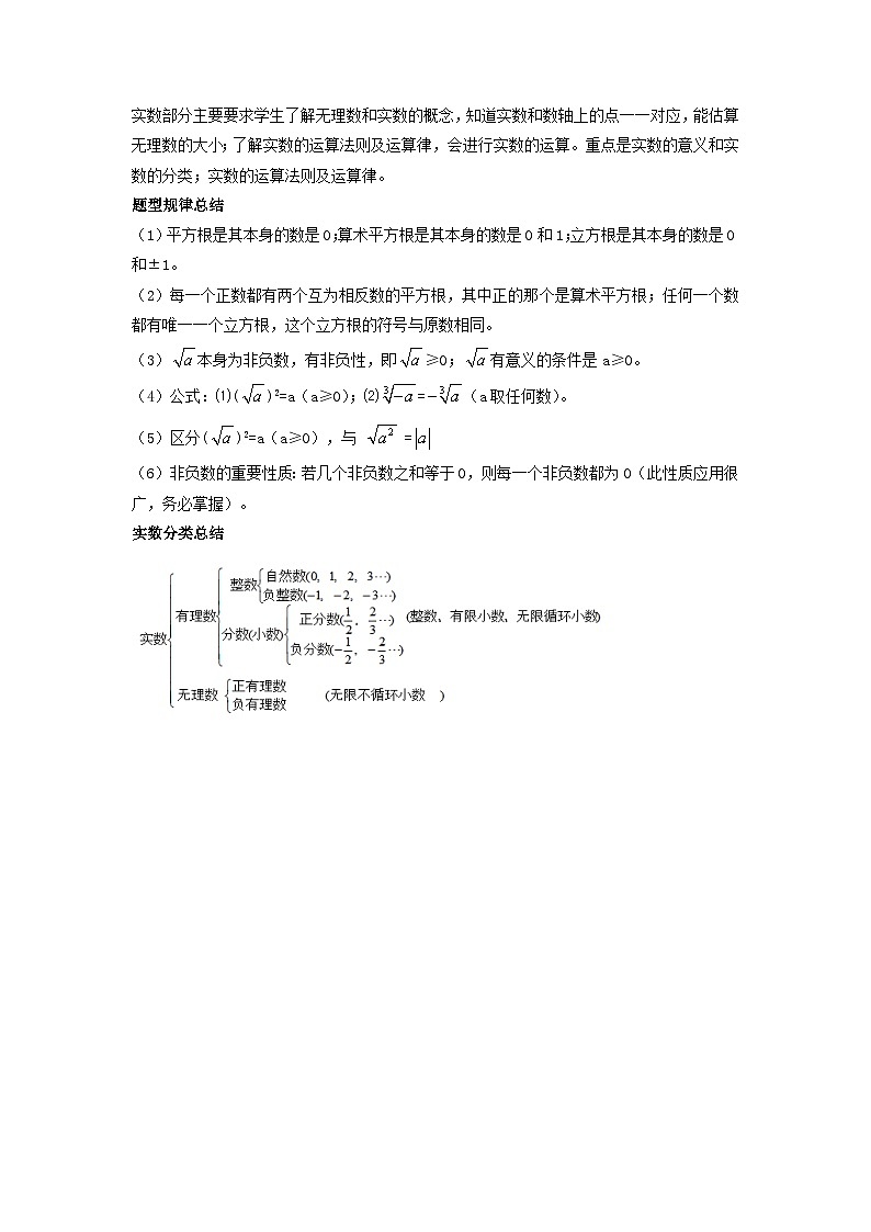 中考数学一轮复习考点梳理+单元突破练习 实数（含答案）02