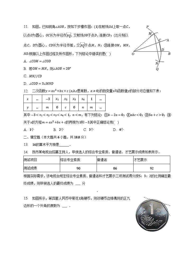 山东省德州市宁津县2023届九年级下学期中考二模数学试卷(含解析)03