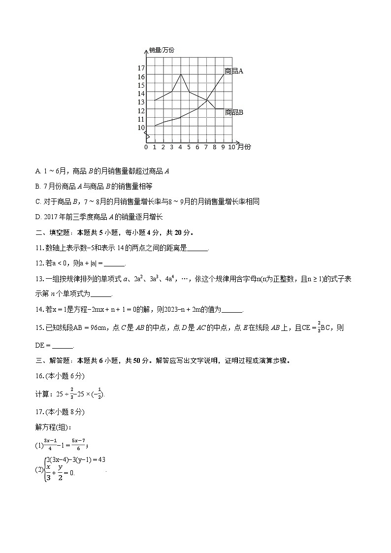 2023-2024学年安徽省合肥市肥西县七年级（上）期末数学试卷（含详细答案解析）02