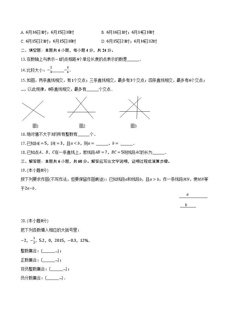 2023-2024学年山东省聊城市高唐第一实验中学七年级（上）月考数学试卷（10月份）(含解析）03