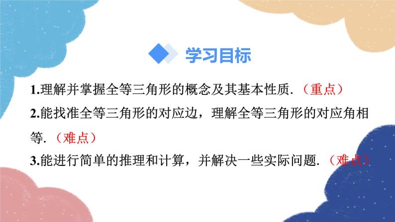 人教版数学八年级上册 12.1全等三角形课件02