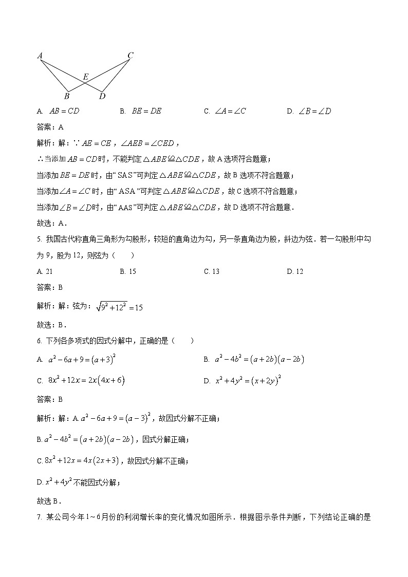 福建省泉州市晋江市2022-2023学年八年级上学期期末考试数学试卷(含解析)第2页
