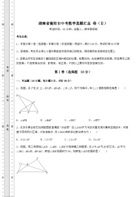 【真题汇编】湖南省衡阳市中考数学真题汇总 卷（Ⅱ）（含答案详解）