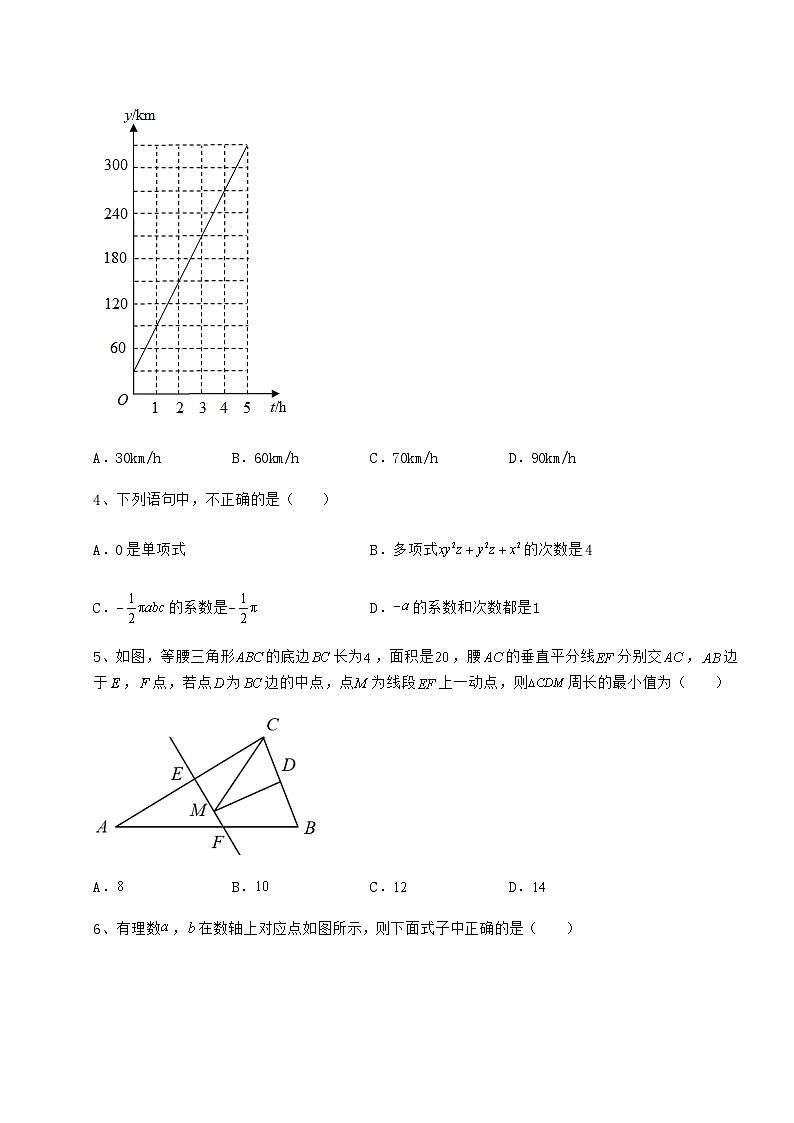 【难点解析】湖南省怀化市中考数学模拟专项测评 A卷（含答案及详解）02