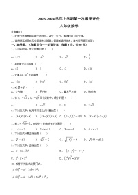 河南省周口市沈丘县中英文等学校+2023-2024学年八年级上学期10月月考数学试题