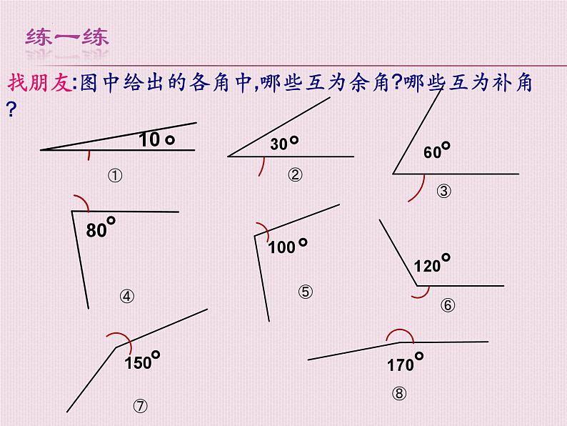 4.3.3+余角和补角+课件+2023—2024学年人教版数学七年级上册第7页