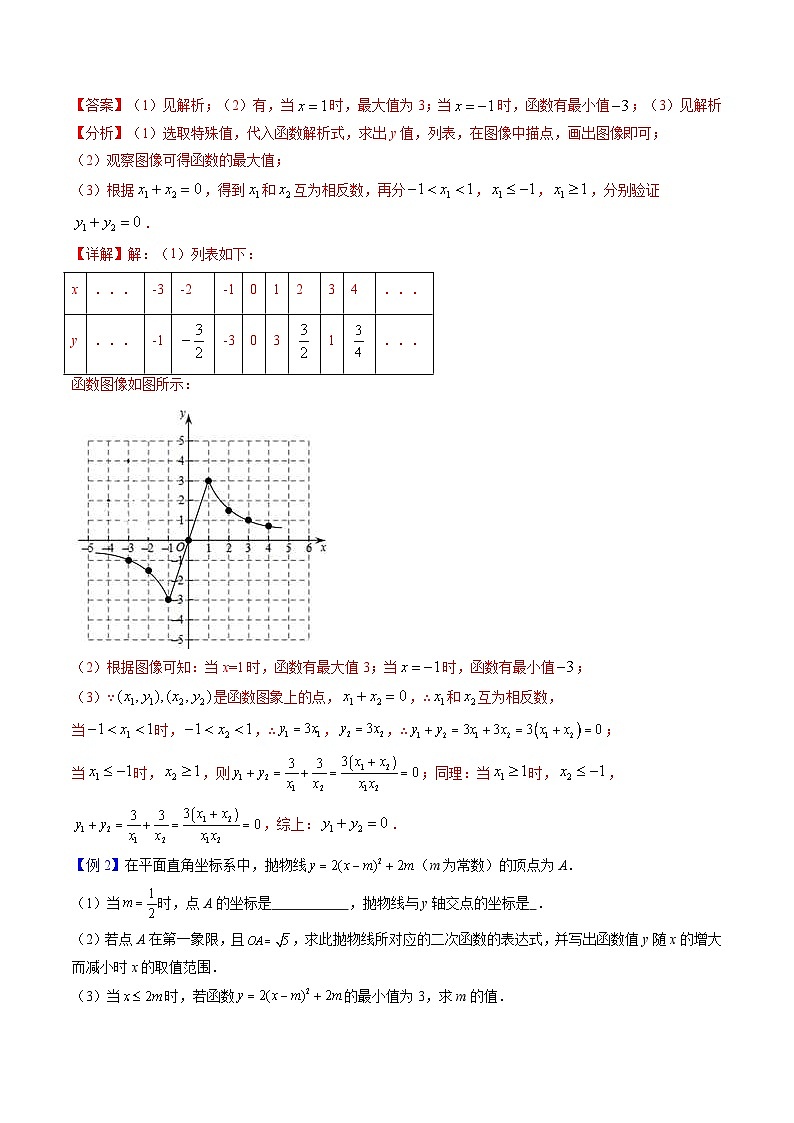中考数学一轮复习考点（精讲精练）复习专题16  探究函数图象与性质问题（2份打包，原卷版+教师版）02