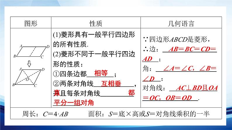 18.2.2++++菱形的性质+++课件++2023--2024学年人教版八年级数学下册+04