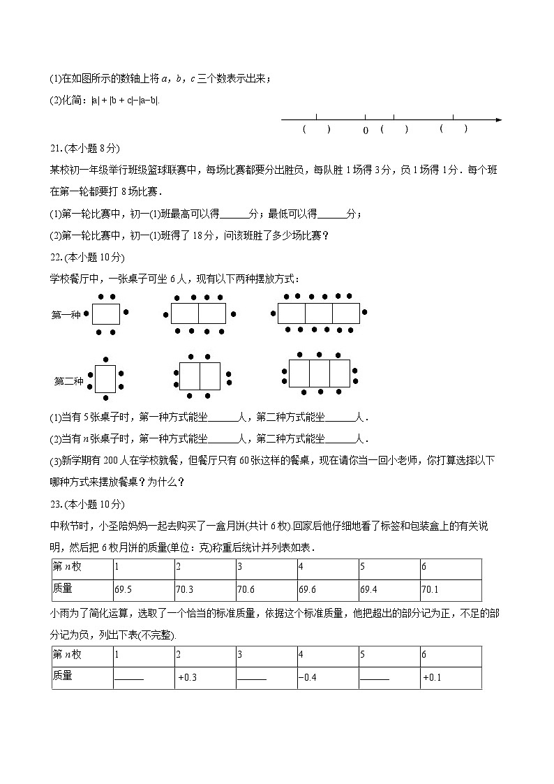 2023-2024学年福建省福州市闽清县七年级（上）期末数学试卷（含详细答案解析）第3页