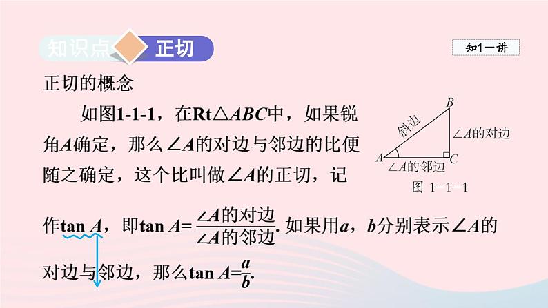 1.1锐角三角函数+课件+2023—2024学年北师大版数学九年级下册第3页