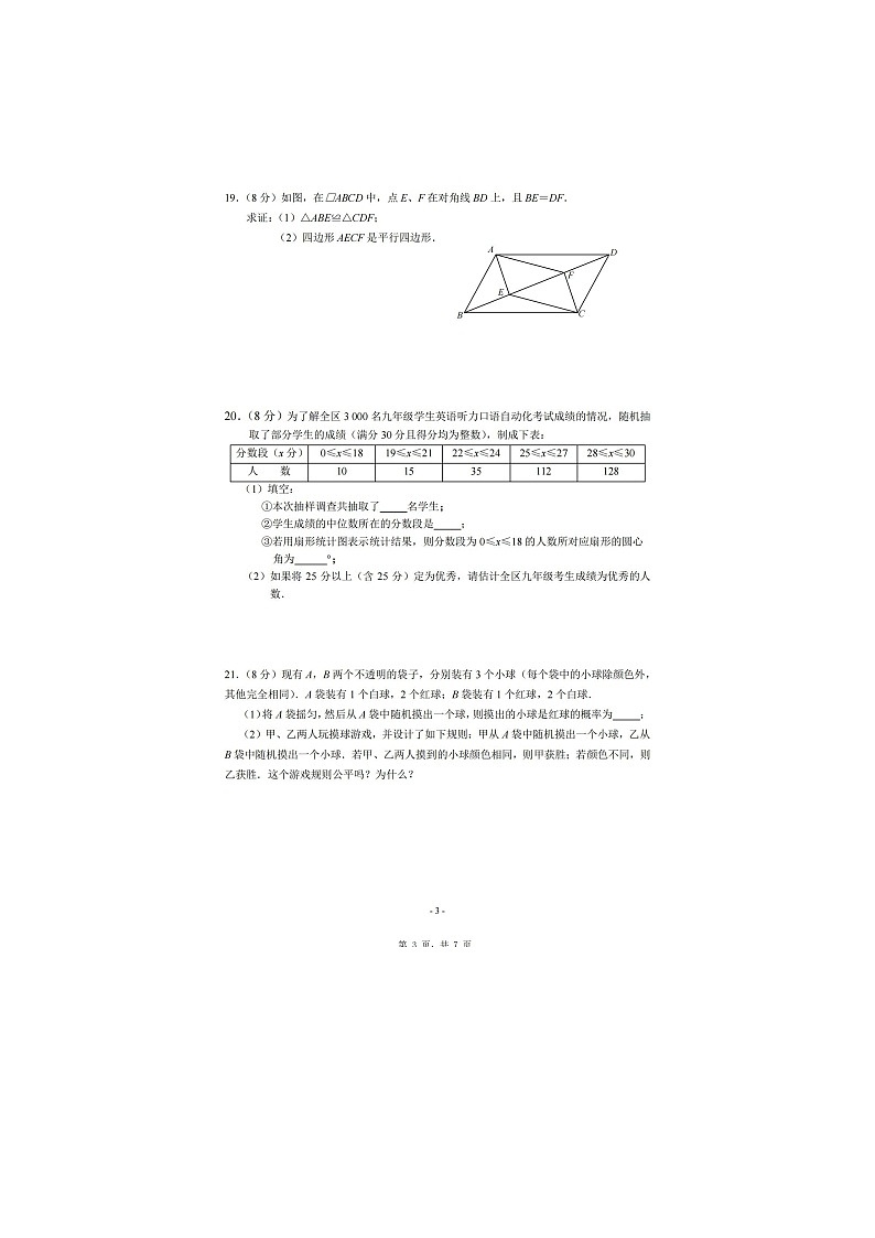 2023年南京联合体【栖霞、雨花、江宁、浦口、六合】区中考二模练习数学试卷03