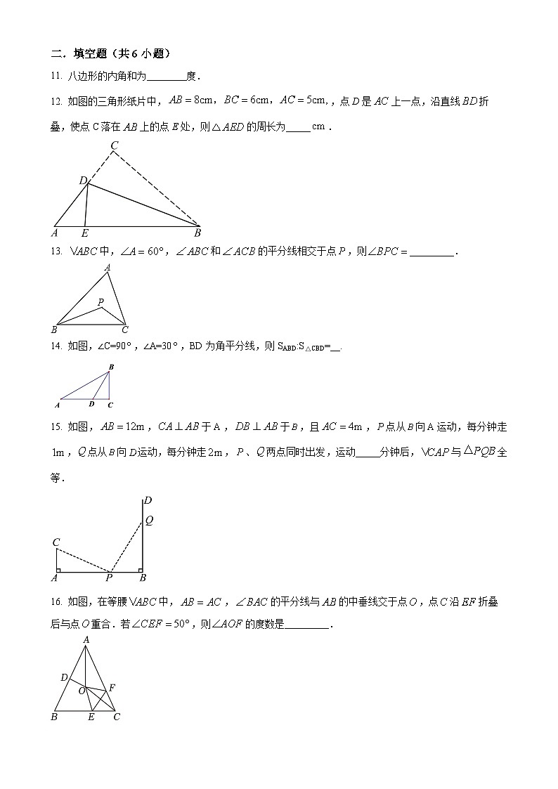 精品解析：湖北省荆州市松滋市2023-2024学年八年级上学期期中数学试题（原卷版）第3页